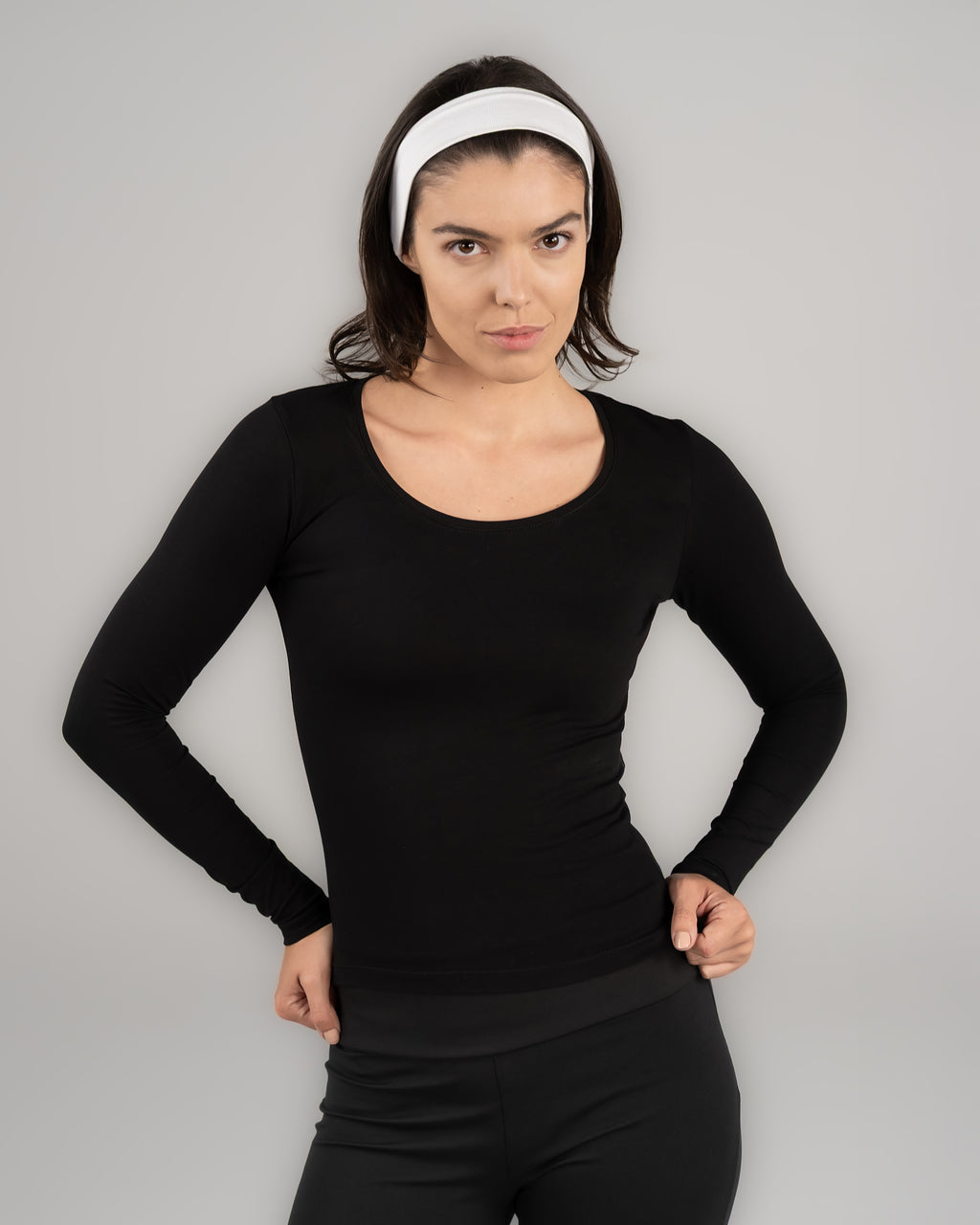 U-Shaped Long Sleeve  Top