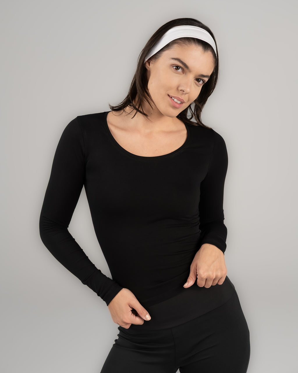 U-Shaped Long Sleeve  Top