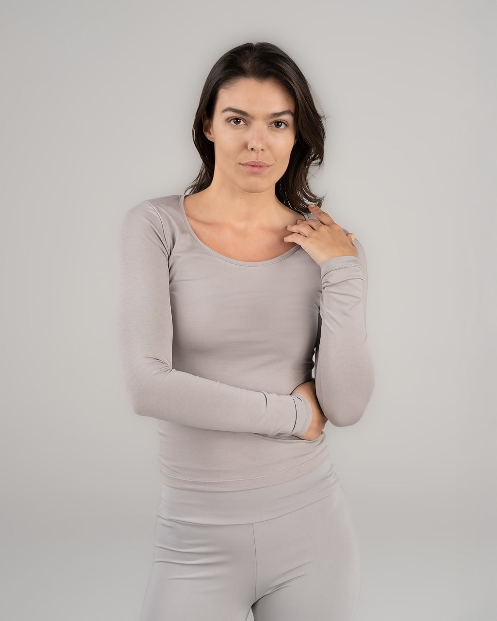 U-Shaped Long Sleeve  Top