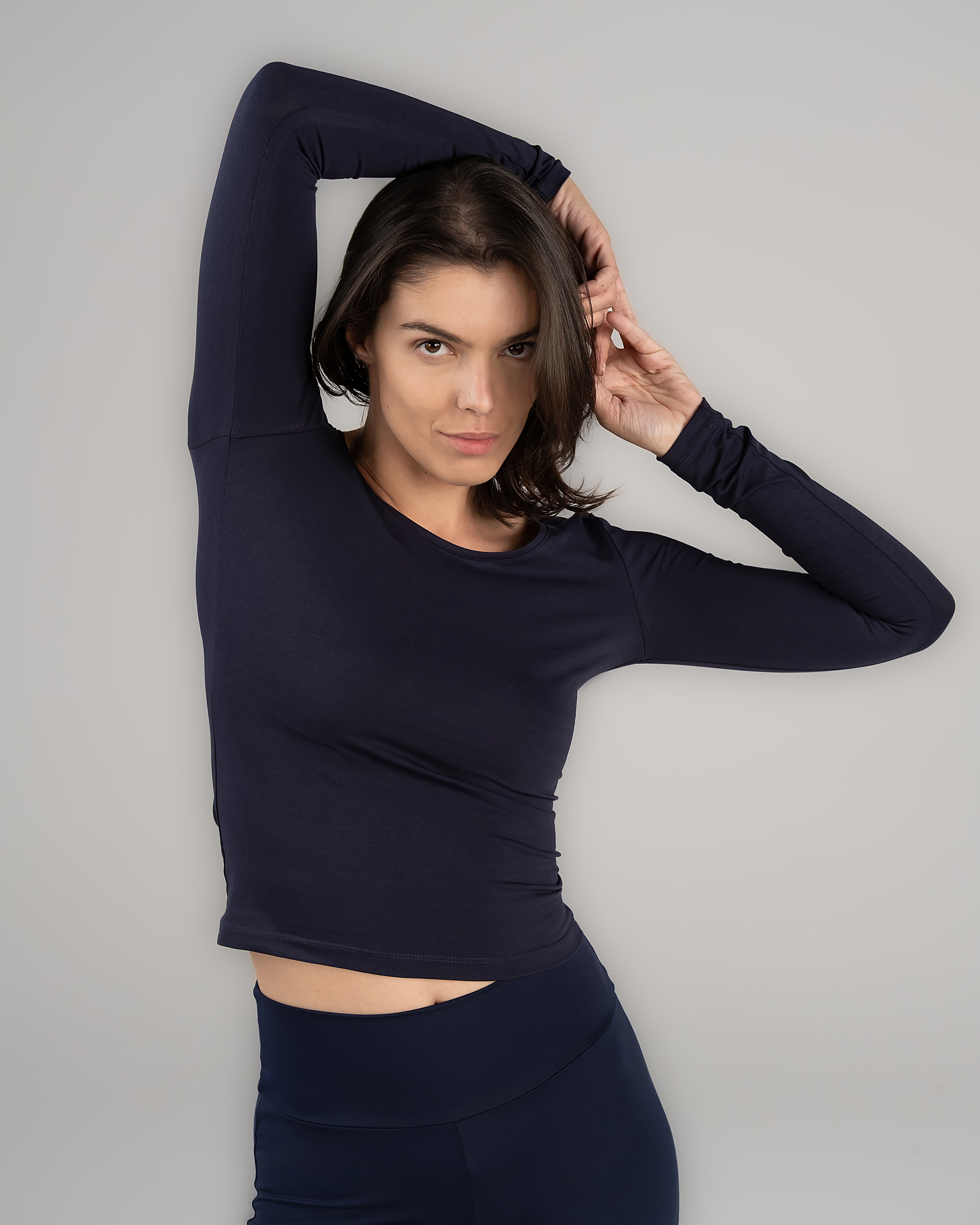 U-Shaped Long Sleeve  Top